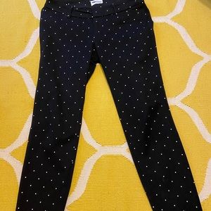 Old Navy Black with white polka dots, cropped
